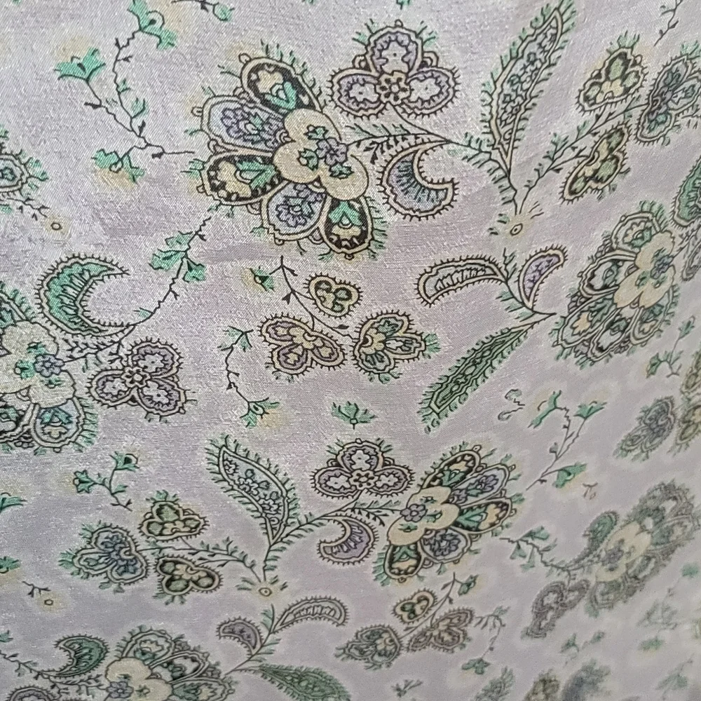 Floral Patterned Scarf Piramit 100% Pure Silk Paisley